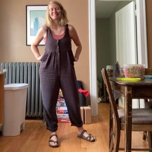 Gauzy Cotton Overalls